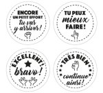 Collection Maîtresse, tampon appréciations textes - Marron