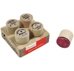 Collection Maîtresse, tampon appréciations textes - Marron