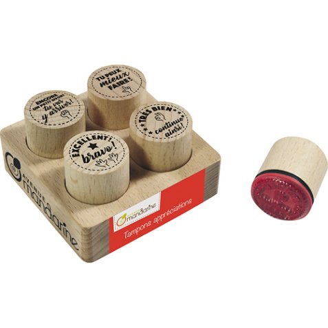 Collection Maîtresse, tampon appréciations textes - Marron