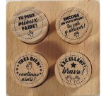 Collection Maîtresse, tampon appréciations textes - Marron