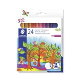 Stylo feutre staedtler 325 pointe moyenne 1mm pack de 24 couleurs assorties