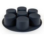 Muitomas Stampo per muffin per friggitrice ad aria in silicone nero
