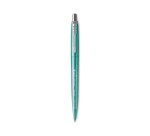Stylo-bille parker jotter world miami retractable clip  corps vert turquoise          metallise pointe moyenne