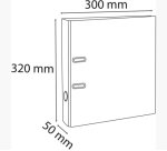 Classeur à levier exacompta prem'touch a4+ polypropylène dos 50mm coloris bleu foncé