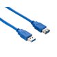 Hamlet XCU3A-MF30 USB cable USB 3.2 Gen 1 (3.1 Gen 1) 3 m USB A Blue