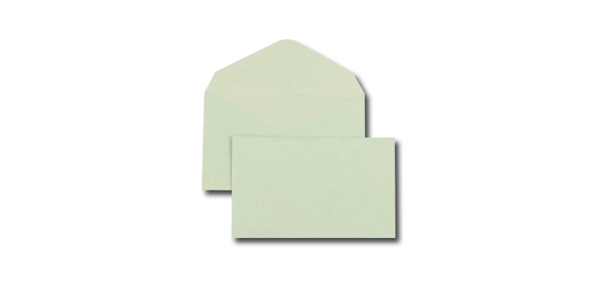 Enveloppe gpv election recyclee 90x140mm 80g patte   triangulaire non gommee vert  boite 500 unites