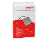 ROLINE 12.02.1021 replicatore di porte e docking station per laptop Cablato USB 3.2 Gen 2 (3.1 Gen 2) Type-C Grigio