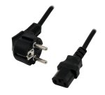 MCL Power Cable Black 3.0m Noir 3 m Prise d'alimentation type F Coupleur C13