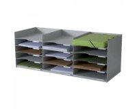 Station de tri Formularbox, 15 compartiments, gris