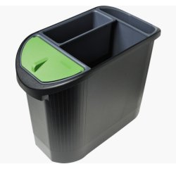 Corbeille à papier Écologic - Noir/Gris