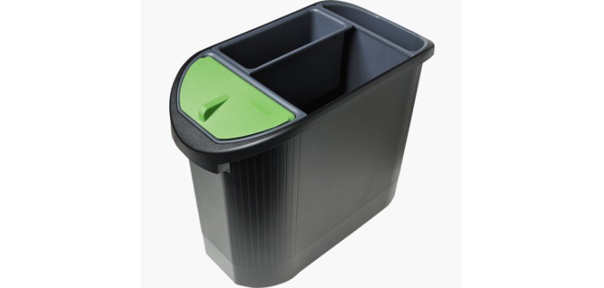 Corbeille tri selectif noir