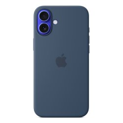 Apple Coque en silicone avec MagSafe pour iPhone 16 Plus - Denim