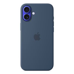 Apple Coque en silicone avec MagSafe pour iPhone 16 Plus - Denim