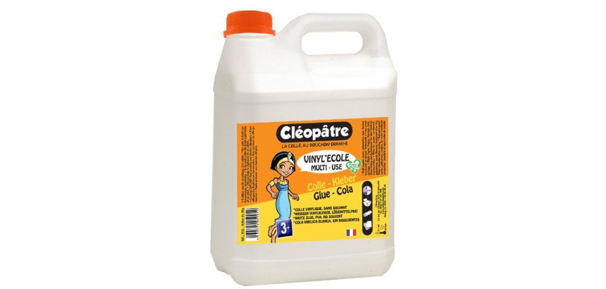 Colle vinylique cléopâtre vinyl'école bidon 5 kg