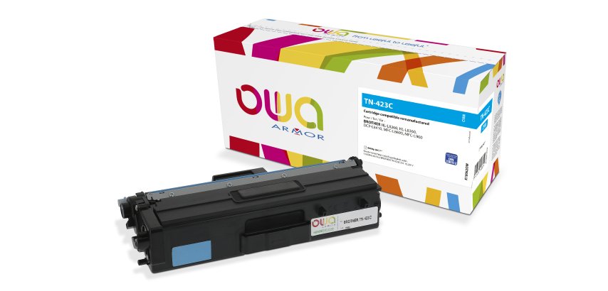 Toner remanufacturé OWA - haute capacité - pour BROTHER TN-423C
