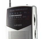 Haeger PR-BIB.006A radio Portátil Analógica Negro, Plata