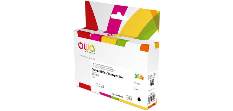 Cartouche d'encre remanufacturée OWA - standard - Noir - pour EPSON T7021