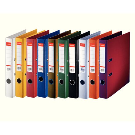 Classeur à levier cartonné Esselte Standard A4 - Dos 5 cm couleurs assorties