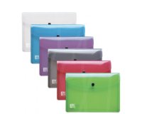 Pochettes de rangement à pression Oxford Hawaï 18 x 25,5 cm couleurs assorties