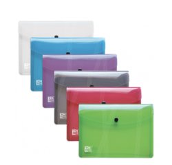 Pochettes de rangement à pression Oxford Hawaï 18 x 25,5 cm couleurs assorties