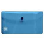 Pochettes de rangement à pression Oxford 12 x 22 cm - Coloris assortis - Lot de 6