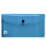 Pochettes de rangement à pression Oxford 12 x 22 cm - Coloris assortis - Lot de 6