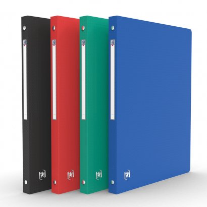 Classeur 4 anneaux plastifié Elba Memphis A4 - Dos 2 cm couleurs assorties tradition
