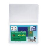 Etui 4 cartes  8,5x5,4 pvc 20/100ème incolore