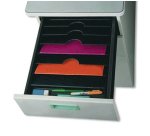 Organiseur de tiroir, 6 compartiments, noir