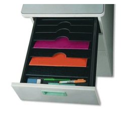 Organiseur de tiroir, 6 compartiments, noir