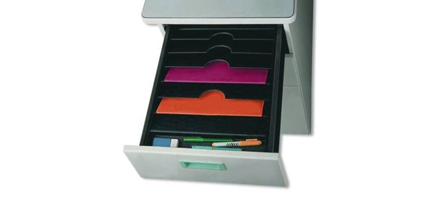 Organiseur de tiroir, 6 compartiments, noir