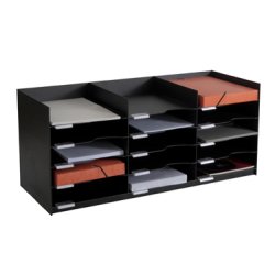 Station de tri Formularbox, 15 compartiments, noir