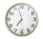 Pendule quartz Unilux baltic diamètre 31,5 cm hêtre / blanc