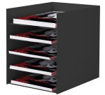 Module classement paperflow 5 cases polystyrène hauteur case 56mm 318x258x325mm coloris noir