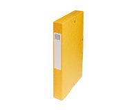 Boîte classement exacompta exabox carte lustrée 7/10e a4+ 25x33cm dos 4cm coloris jaune