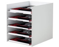 Station de tri Formularbox, 5 compartiments, gris