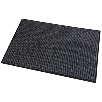 Tapis d'accueil en microfibre et PP. Coloris Gris. Dim. 60 x 90 cm, épaisseur 8 mm