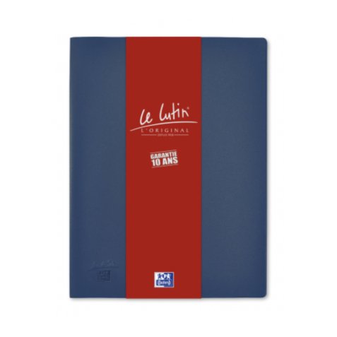 Protège-documents LUTIN ORIGINAL 40 vues, 20 pochettes. En PVC opaque. Format A4. Coloris Bleu