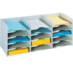 Station de tri Formularbox, 15 compartiments, gris