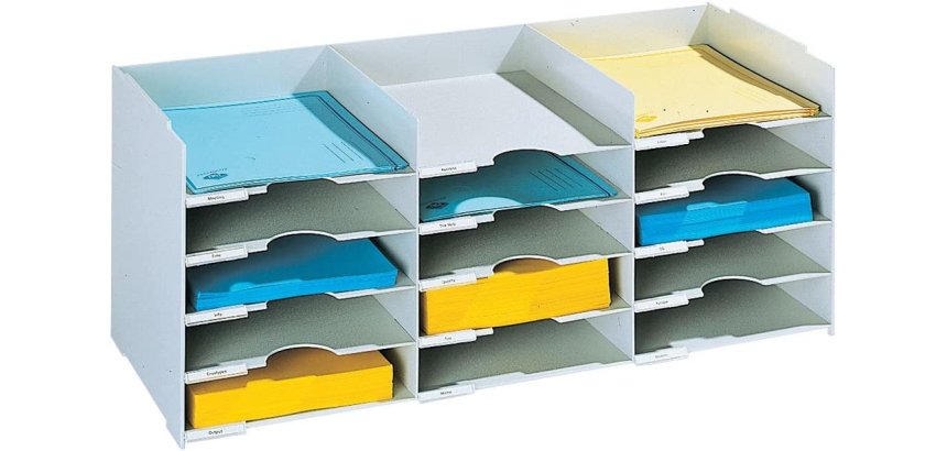 Station de tri Formularbox, 15 compartiments, gris