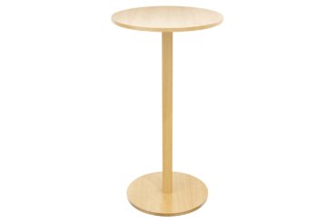 Mange debout Woody en MDF replaqué hêtre - Hauteur 110 cm, plateau D60 cm, socle D50 cm