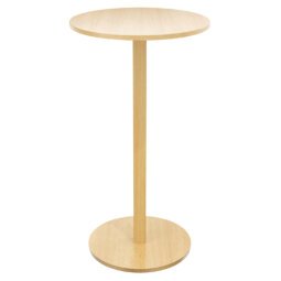 Mange debout Woody en MDF replaqué hêtre - Hauteur 110 cm, plateau D60 cm, socle D50 cm