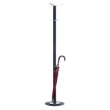 Portemanteau STEELRANGE 6 patères, acier Blanc, porte-parapluie, fut et base acier anthracite,