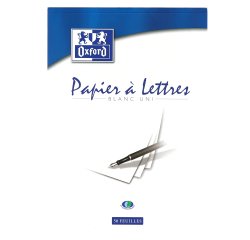 Bloc de correspondance Oxford endosse 210x297 100p optik p.uni blanc