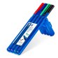 Etui de 4 stylos bille Triplus Ball 437 XB, pointe métal large 0,7 mm. Assortis