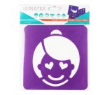 Pochoirs sodertex les emotions en plastique         incassable 5mm 140x140mm 6    pcs coloris assorti