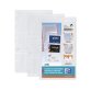 Pochette elba polypropylène transparent recharge pour cartes de visite proline 10 pochettes 3 vues 12,5x20,5cm