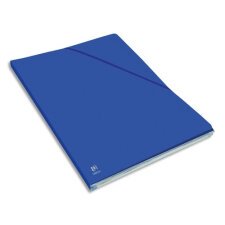 Chemise EUROFOLIO ALPINA en carte lustrée 6/10e, 450g. Dos 1,5 cm. Pour format A4. Coloris Bleu