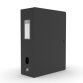 Boîte Oxford grande capacité memphis 24x32cm dos 100mm avec bouton pression couverture polypro noir