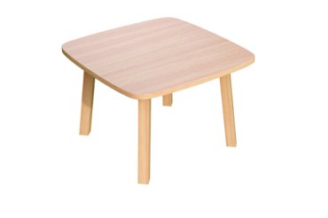 Table basse Woody H.40 x L.60 x P.60 cm plateau hêtre piètement bois massif